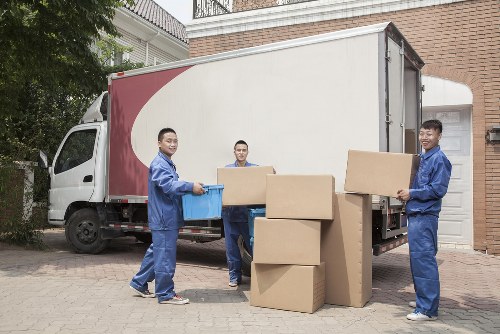 Small removals service van in Forestgate residential street