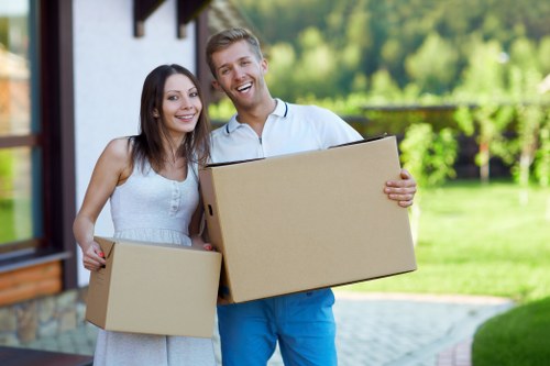 Moving house planning in Forestgate with boxes and checklist
