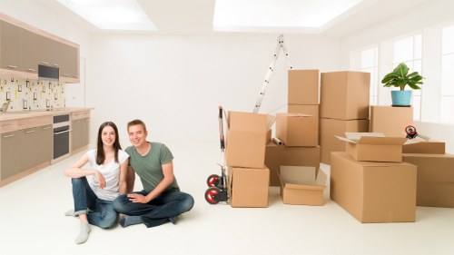 Fragile items carefully wrapped for a Forestgate home move