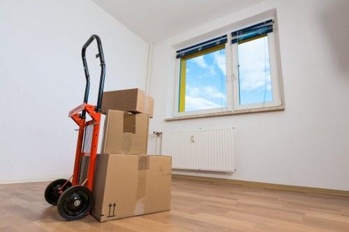 Removal van loaded for a flat move in Forestgate