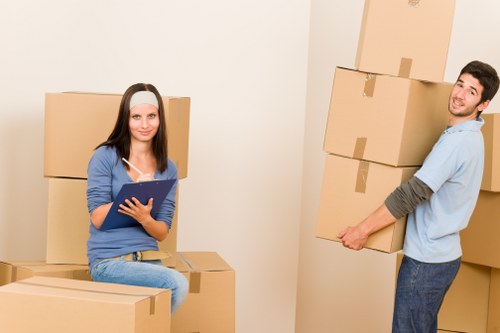 Packing boxes and furniture for removals in Forestgate