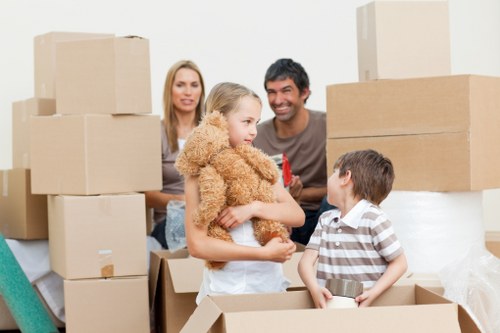 Secure storage space with organized belongings at Forestgate Storage